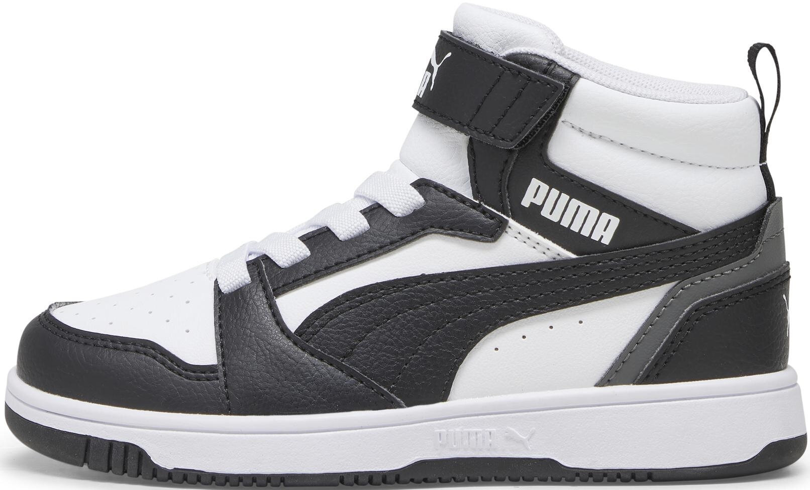 Puma Lastejalatsid Rebound V6 Mid Jr White Black 393832 01 393832 01/1 hind ja info | Spordi- ja vabaajajalatsid meestele | kaup24.ee