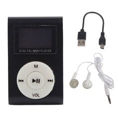 Портативный мини MP3 музыкальный плеер Sports BackClip LCD экран MP3 поддержка карт памяти (черный) цена и информация | Наушники | kaup24.ee