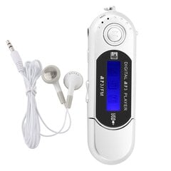 Портативный музыкальный MP3 USB-плеер с ЖК-экраном FM-радио Голосовая карта памяти Серебряный цена и информация | Наушники | kaup24.ee