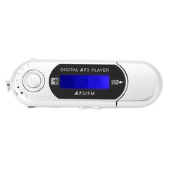 Портативный музыкальный MP3 USB-плеер с ЖК-экраном FM-радио Голосовая карта памяти Серебряный цена и информация | Наушники | kaup24.ee