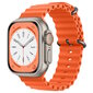 iWear S1 soonega pehme silikoonist 20 mm rihm Apple Watchile 49 mm / 45 mm / 44 mm / 42 mm oranž цена и информация | Nutikellade ja nutivõrude tarvikud | kaup24.ee