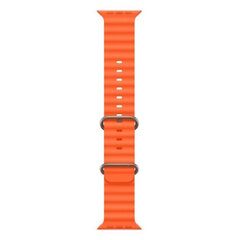 iWear S1 soonega pehme silikoonist 20 mm rihm Apple Watchile 49 mm / 45 mm / 44 mm / 42 mm oranž hind ja info | Nutikellade ja nutivõrude tarvikud | kaup24.ee