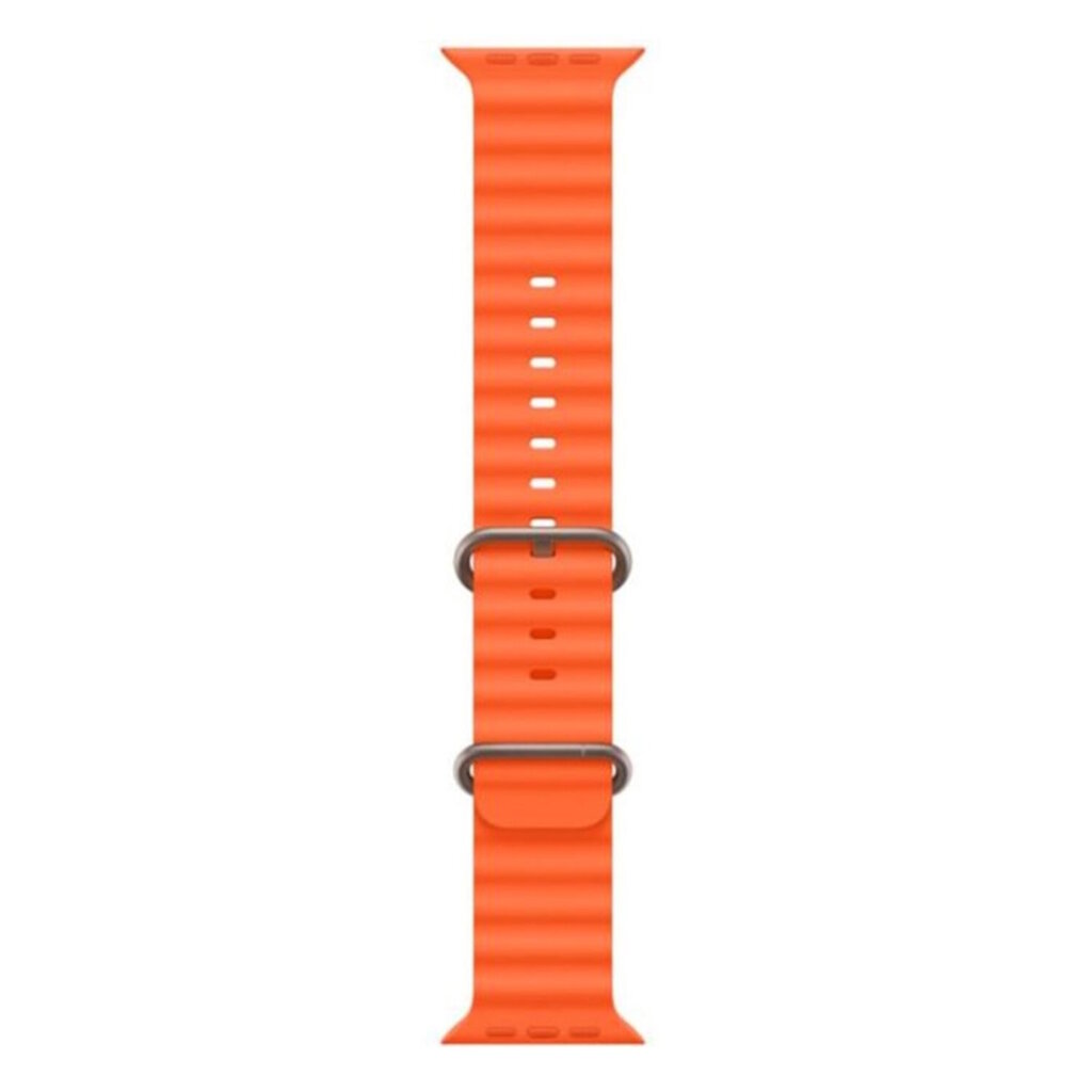 iWear S1 soonega pehme silikoonist 20 mm rihm Apple Watchile 49 mm / 45 mm / 44 mm / 42 mm oranž цена и информация | Nutikellade ja nutivõrude tarvikud | kaup24.ee