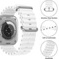 iWear S1 soonega pehme silikoonist 20 mm rihm Apple Watchile 49 mm / 45 mm / 44 mm / 42 mm heleroheline цена и информация | Nutikellade ja nutivõrude tarvikud | kaup24.ee