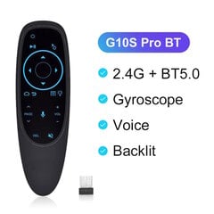 CP G10SPROBTS Универсальная Смарт ТВ / ПК Air Mouse - Bluetooth / Беспроводной / ИК Пульт ДУ и Гироскоп / LED Черный цена и информация | Аксессуары для Smart TV | kaup24.ee