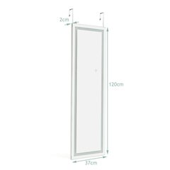 Costway 37 x 120 cm 2 ühes seinapeegel 3 värvi LED-valgustusega täispikk peegel ripppeegel hind ja info | Esikupeeglid | kaup24.ee