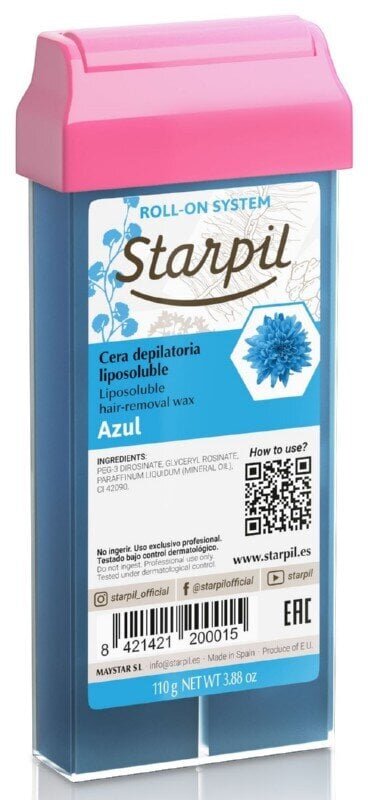 Sinine depilatsioonivaha Starpil Roll-on Cera Azul 110 g цена и информация | Depileerimisvahendid | kaup24.ee