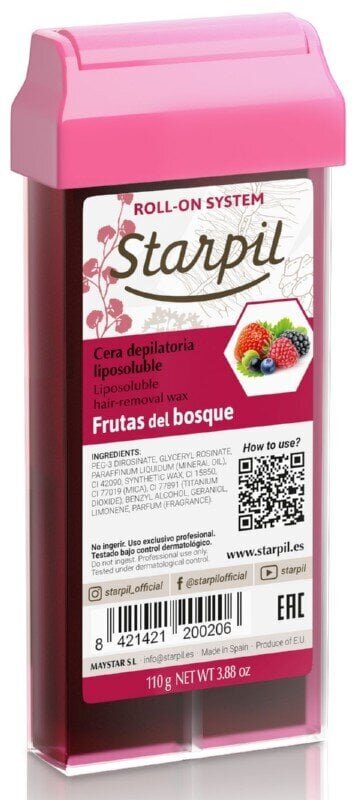 Vahakassett depileerimiseks Starpil Roll-On Frutas Del Bosque 110 g hind ja info | Depileerimisvahendid | kaup24.ee