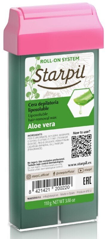 Vahakassett depileerimiseks Starpil Roll-On Aloe Vera Fruit 110 g цена и информация | Depileerimisvahendid | kaup24.ee