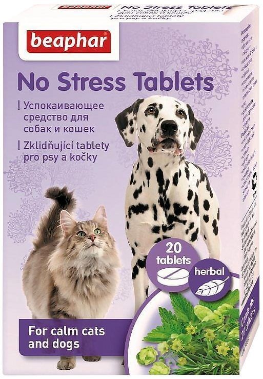 Rahustavad tabletid koertele Beaphar No Stress, 20 tk цена и информация | Toidulisandid ja parasiitide vastased tooted | kaup24.ee