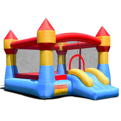 Costway Bouncy Castle täispuhutav mänguloss, liumägiga värviline 370 x 280 x 230 cm hind ja info | Täispuhutavad veemänguasjad ja ujumistarbed | kaup24.ee