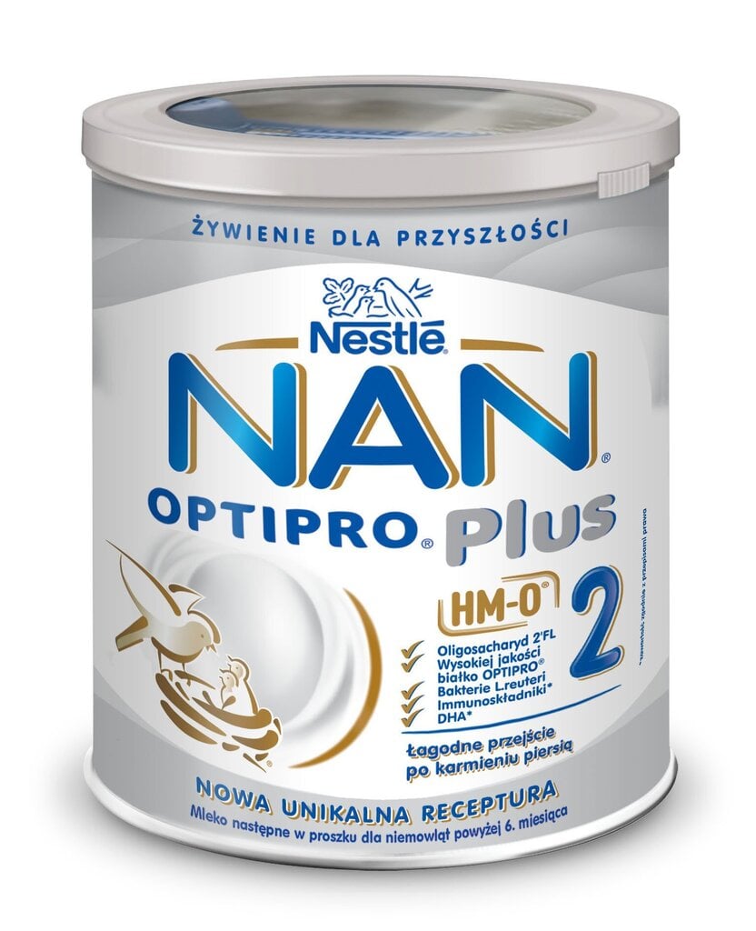 NAN OPTIPRO Plus 2 HM-O, piimal põhinev jätkupiimasegu alates 6-elukuust цена и информация | Piimasegu | kaup24.ee