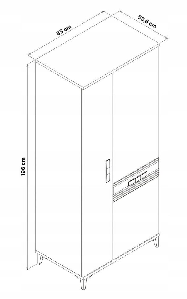 Riidekapp Snobi SB11 (85/56/197) цена и информация | Kapid | kaup24.ee