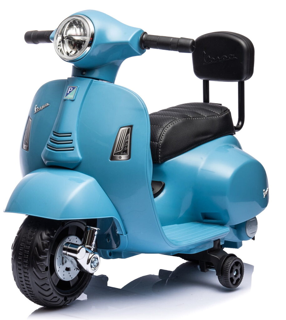 Elektriline mootorratas lastele Vespa 35W seljatoega, sinine Sun Baby hind ja info | Laste elektriautod | kaup24.ee