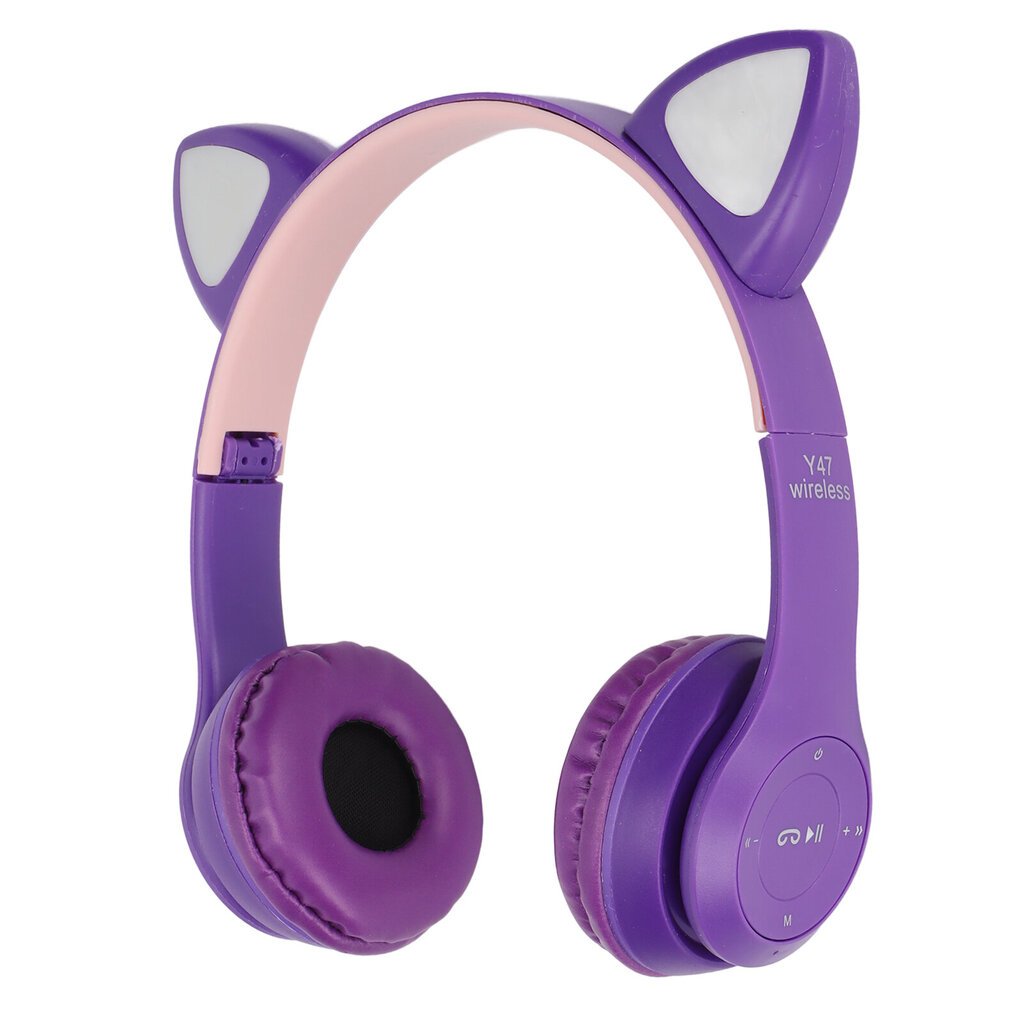 Y47 Cartoon Cat Ear BT-peakomplekt Stabiilne Stereo Juhtmeta BT-peakomplekt Lastele Tüdrukutele hind ja info | Kõrvaklapid | kaup24.ee