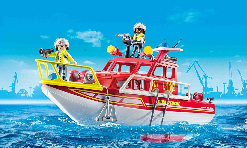 70147 PLAYMOBIL® City Action, Tuletõrje päästepaat цена и информация | Klotsid ja konstruktorid | kaup24.ee