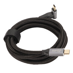 90-kraadine USB C kaabel 4K 60 Hz Toetab PD100W Type C 3.1 Gen2 täisfunktsionaalne USB C kiirlaadimisjuhe auruteki jaoks 200 cm/78,7 tolli hind ja info | Mängukonsoolide lisatarvikud | kaup24.ee