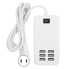 Laadija adapter 6 pordiga 30 W USB lauaarvuti kiirlaadimisjaama jaotur 100?240VUS pistik hind ja info | Mängukonsoolide lisatarvikud | kaup24.ee