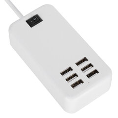 Laadija adapter 6 pordiga 30 W USB lauaarvuti kiirlaadimisjaama jaotur 100?240VUS pistik hind ja info | Mängukonsoolide lisatarvikud | kaup24.ee