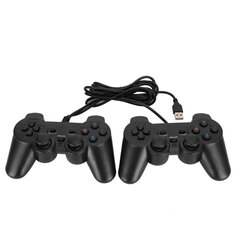 208-2 USB Vibration Double Action Gamepad mängukontrolleri juhtkang PC arvuti jaoks hind ja info | Mängukonsoolide lisatarvikud | kaup24.ee