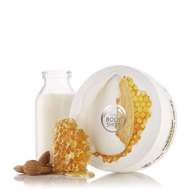 Rahustav ja taastav kehavõi The Body Shop Almond Milk & Honey 200 ml цена и информация | Kehakreemid, kehaspreid | kaup24.ee