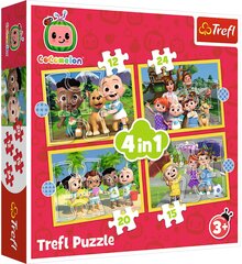 Cocomelon Puzzle 4in1 Meet the Heroes Trefl 3+ цена и информация | Пазлы | kaup24.ee