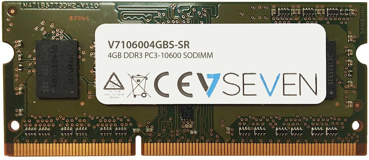 V7 DDR3 SODIMM 4GB 1333MHz CL9 V7106004GBS-SR цена и информация | Operatiivmälu (RAM) | kaup24.ee