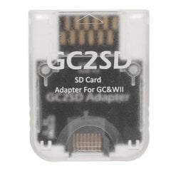 GC2SD Кардридер Plug and Play Портативная профессиональная игровая консоль Адаптер микрокарт памяти для Wii для GC Прозрачный цена и информация | Аксессуары для компьютерных игр | kaup24.ee