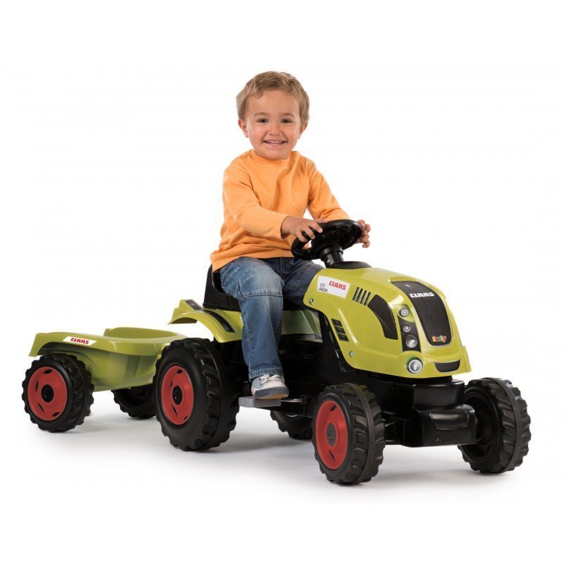 Pedaalidega pealeistutav lastetraktor haagisega Smoby Class Traktor XL, 10114 цена и информация | Imikute mänguasjad | kaup24.ee