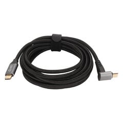 90-kraadine USB C kaabel 4K 60 Hz Toetab PD100W Type C 3.1 Gen2 täisfunktsionaalne USB C kiirlaadimisjuhe auruteki jaoks 300 cm/118,1 tolli hind ja info | Mängukonsoolide lisatarvikud | kaup24.ee