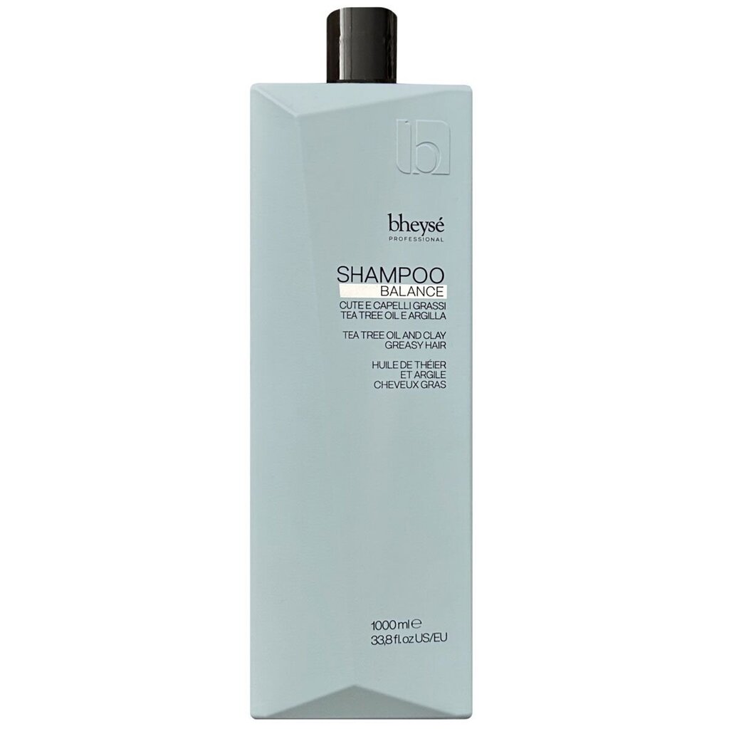 Šampoon rasustele juustele BHEYSE Balance Shampoo tea tree oil and clay for greasy hair, 1000 ml hind ja info | Šampoonid | kaup24.ee