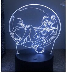 Lamp 3D Led Sailor Moon hind ja info | Fännitooted mänguritele | kaup24.ee