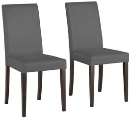 Набор из 2 стульев Лукка, серый/темно-коричневый цена и информация | Стулья для кухни и столовой | kaup24.ee