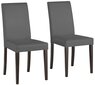 2-tooli komplekt Lucca, hall/tumepruun hind ja info | Söögilaua toolid, köögitoolid | kaup24.ee