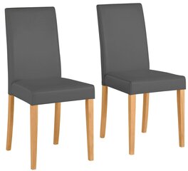 Набор из 2 стульев Lucca, серый/светло-коричневый цена и информация | Стулья для кухни и столовой | kaup24.ee