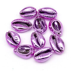 Cowrie Merekarp, Galvaniseeritud, Ilma Auguta, 17-21x11-14x6-8mm, Lilla, 10tk hind ja info | Ehete valmistamine, helmestamine | kaup24.ee