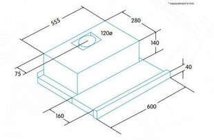 Edesa ECT-6411 WH цена и информация | Вытяжки на кухню | kaup24.ee