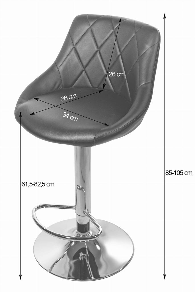 Baaritooli, valge цена и информация | Söögitoolid, baaritoolid | kaup24.ee