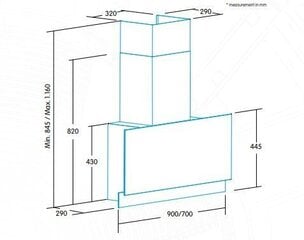 Edesa ECV-9832 GWH цена и информация | Вытяжки на кухню | kaup24.ee