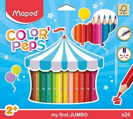 Цветные карандаши MAPED "Jumbo" 24 цветов FSC цена и информация | Принадлежности для рисования, лепки | kaup24.ee