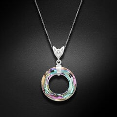 Naiste kaelakee DiamondSky "Cosmic Ring (Vitrail Light)" Swarovski kristallidega DS01K742 hind ja info | Kaelakeed | kaup24.ee