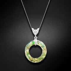 Naiste kaelakee DiamondSky "Cosmic Ring (Luminous Green)" Swarovski kristallidega DS01K743 hind ja info | Kaelakeed | kaup24.ee