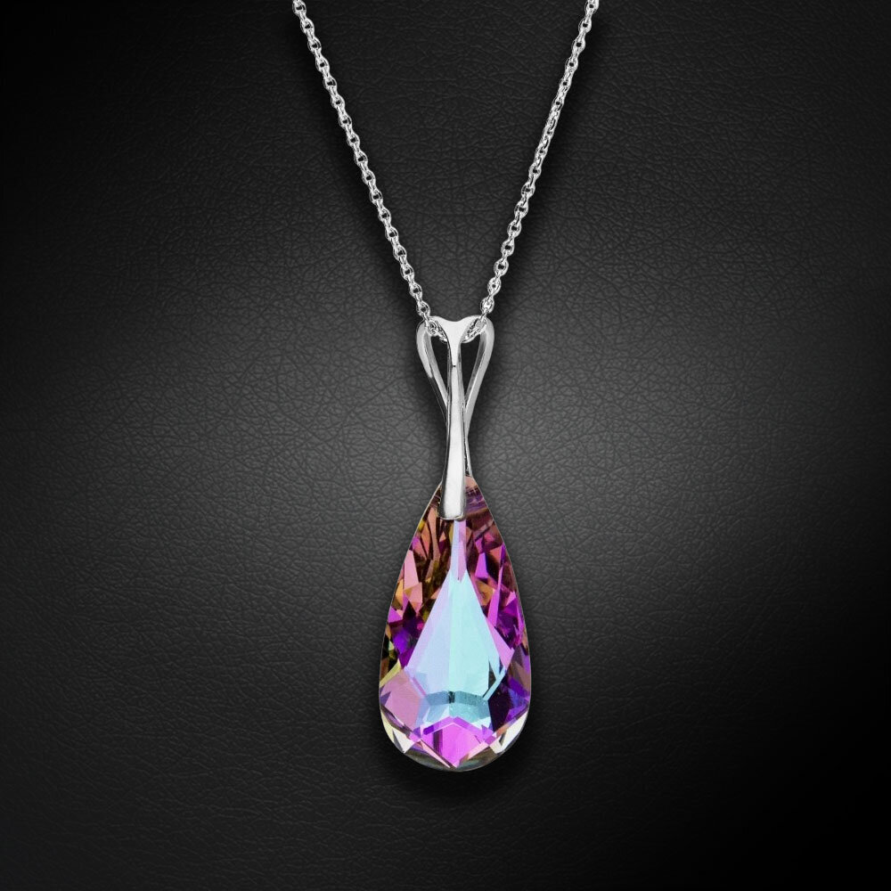 Naiste kaelakee DiamondSky "Rainbow Waterfall (Vitrail Light)" Swarovski kristallidega DS01K753 цена и информация | Kaelakeed | kaup24.ee