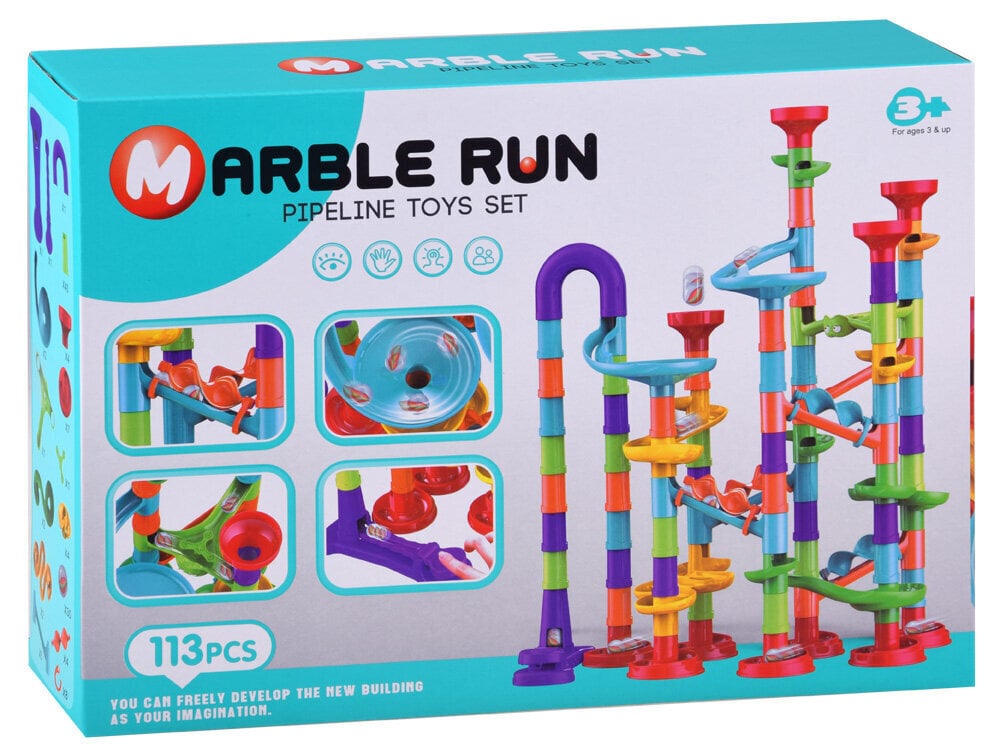 Spiraalrada marmorikuulide jaoks Marble run, ZA4378, 113-osaline цена и информация | Arendavad mänguasjad | kaup24.ee