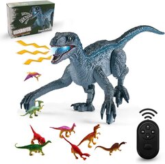 Игрушка-динозавр с дистанционным управлением Hanmun Velociraptor цена и информация | Игрушки для мальчиков | kaup24.ee