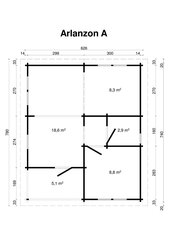 Freesprussmaja Arlanzon A 44 m2 цена и информация | Садовые сараи, дровницы | kaup24.ee