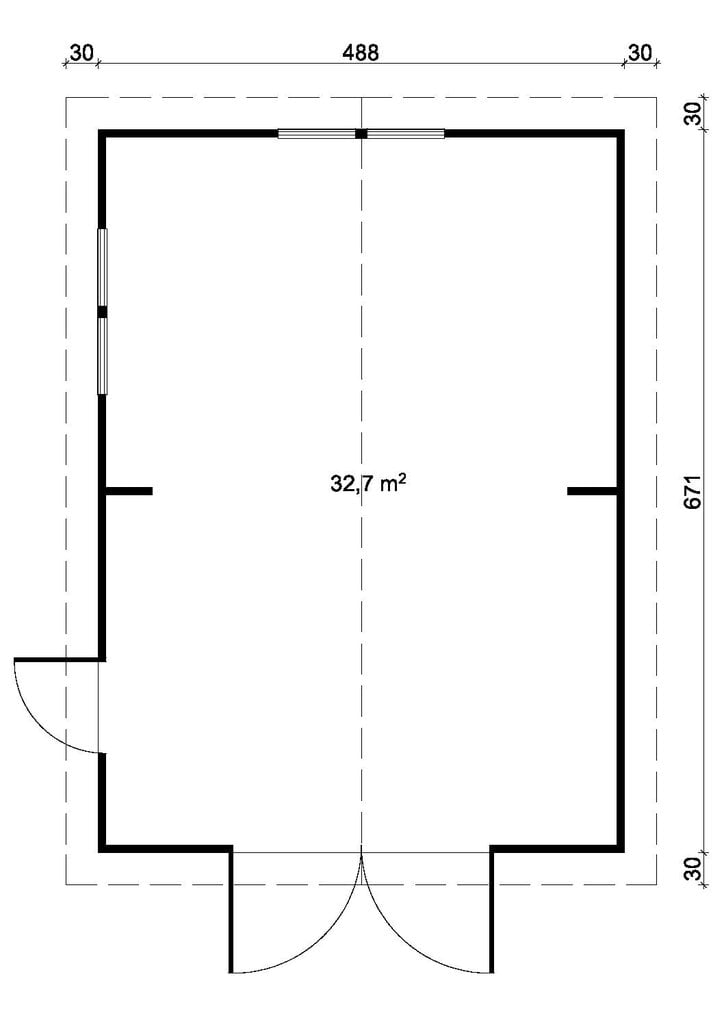 Puidust Garaaž Somero, 70 mm hind ja info | Kuurid ja aiamajad | kaup24.ee