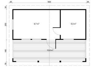 Saunamaja terrassiga Piha-Tuuri 25 цена и информация | Садовые сараи, дровницы | kaup24.ee