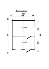 Saunamaja Joonas 70 mm hind ja info | Kuurid ja aiamajad | kaup24.ee