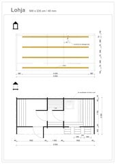 Ovaalsaun Lohja 3 ruumiga 500 x 235 cm hind ja info | Kuurid ja aiamajad | kaup24.ee